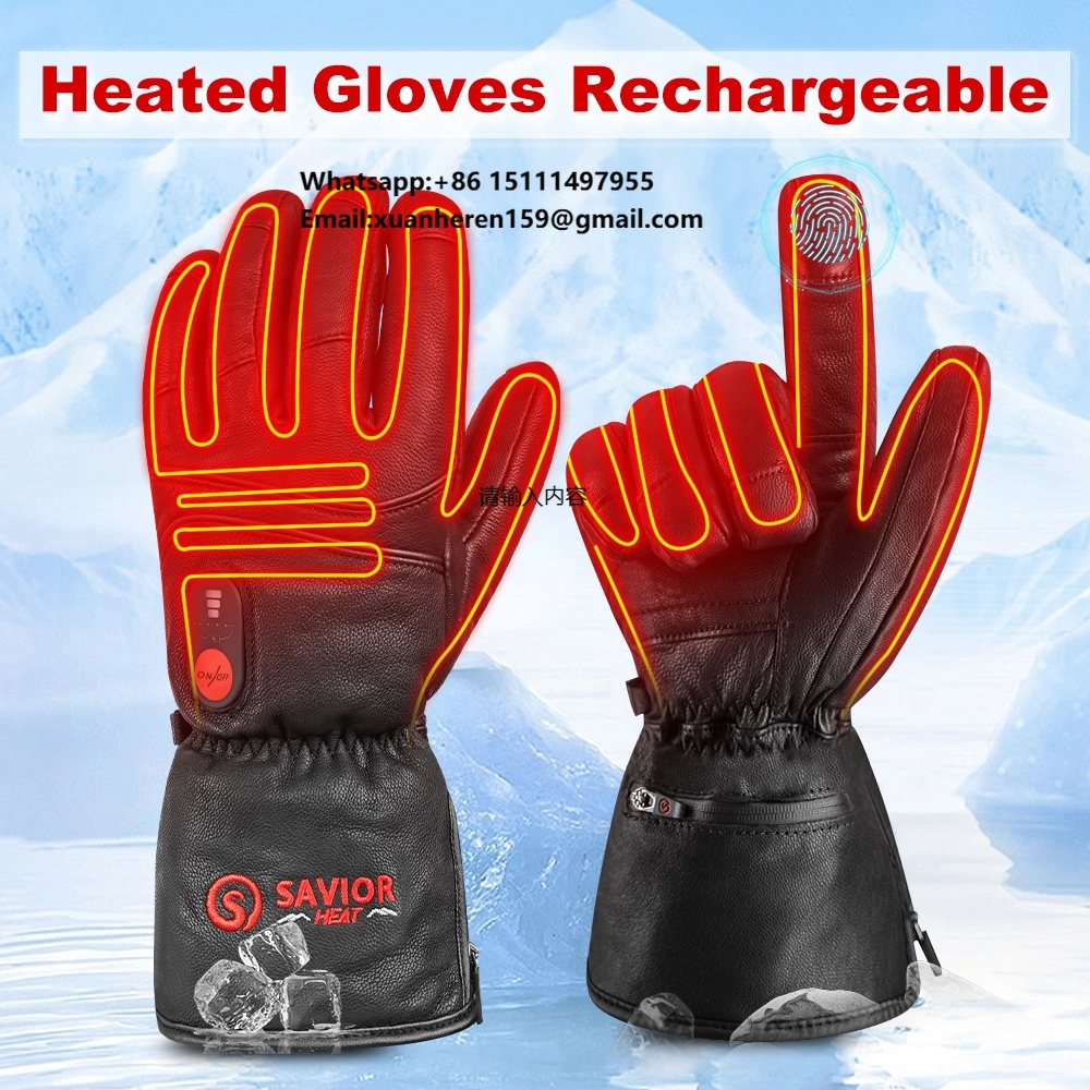 Touch Screen Gloves - Gants chauffants en cuir pour hommes