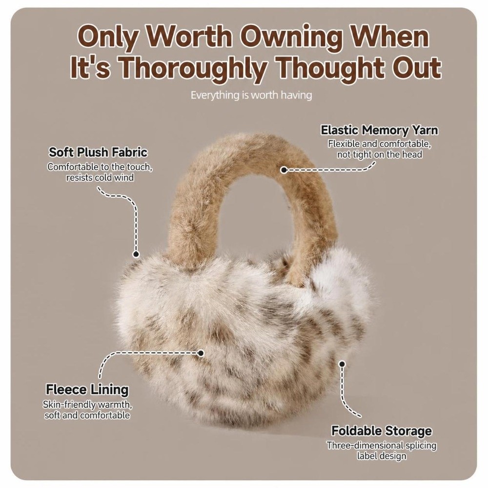 Cache-oreilles en fausse fourr - Earmuffs Foldable avis et prix